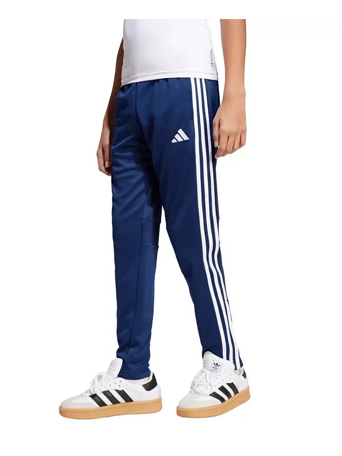 Брюки для тренировок Tiro 25 Essentials для мальчиков старшего возраста adidas — изображение 5 из 6, темно-синий синий белый