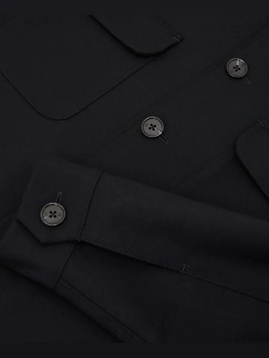 Мужская рубашка-оверширт Peshi Button Through Twin Pocket REISS — изображение 3 из 5, темно-синий