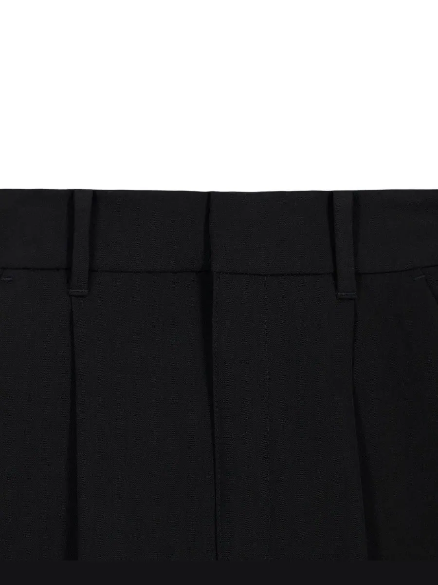 Брюки широкие с талией Calvin Klein — изображение 4 из 5, черный