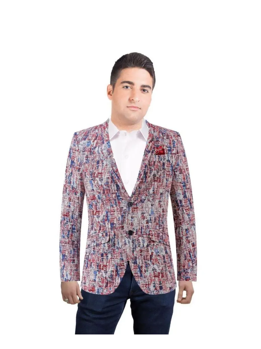 Мужской пиджак Slim Fit с красным цветом Elie Balleh