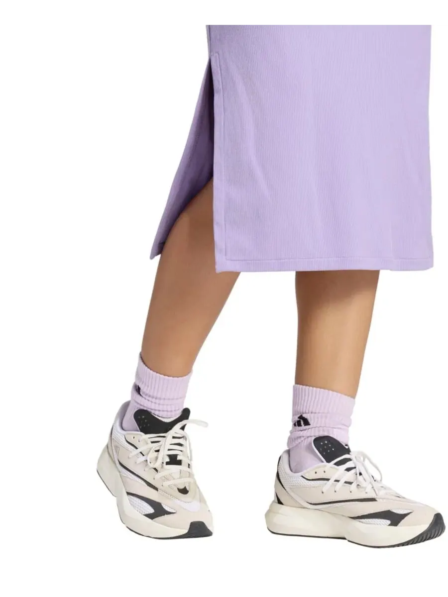 Платье с ребристой текстурой, коротким рукавом, Logo Ribbed Dress adidas, Maglil — изображение 4 из 5
