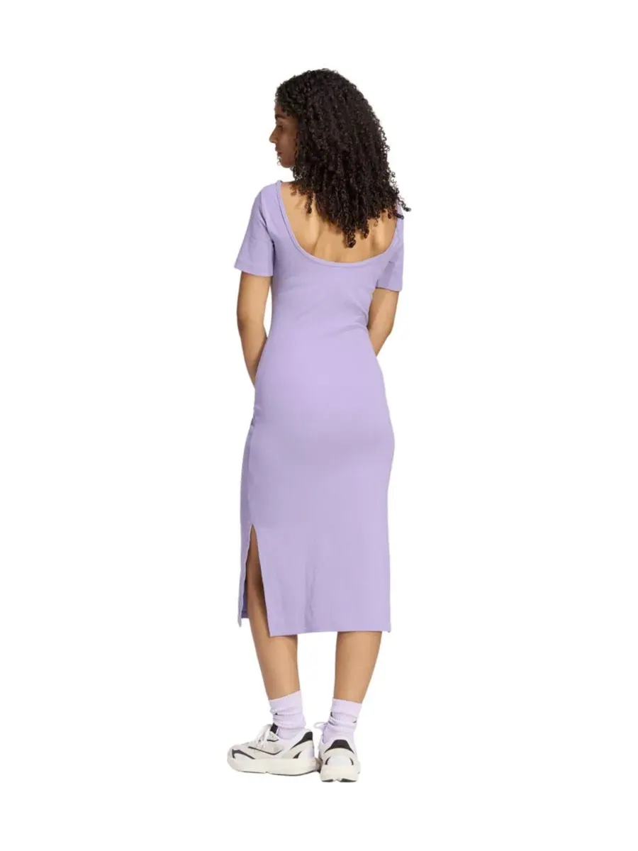 Платье с ребристой текстурой, коротким рукавом, Logo Ribbed Dress adidas, Maglil — изображение 5 из 5