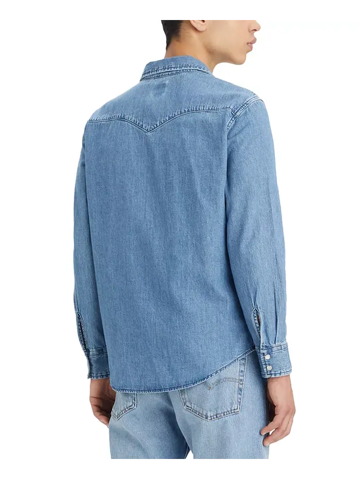 Мужская классическая рубашка стандартного кроя в стиле вестерн Levi'S — изображение 2 из 7, синий