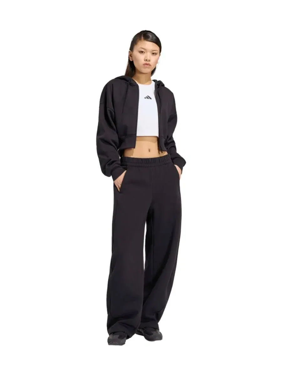 Женские брюки-баррель из флиса с утяжкой, Essentials Contemporary adidas — изображение 2 из 5, черный