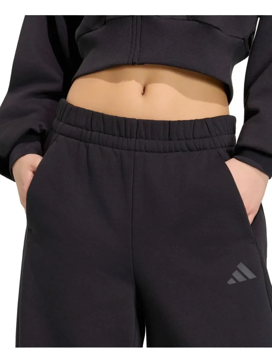 Женские брюки-баррель из флиса с утяжкой, Essentials Contemporary adidas — изображение 3 из 5, черный