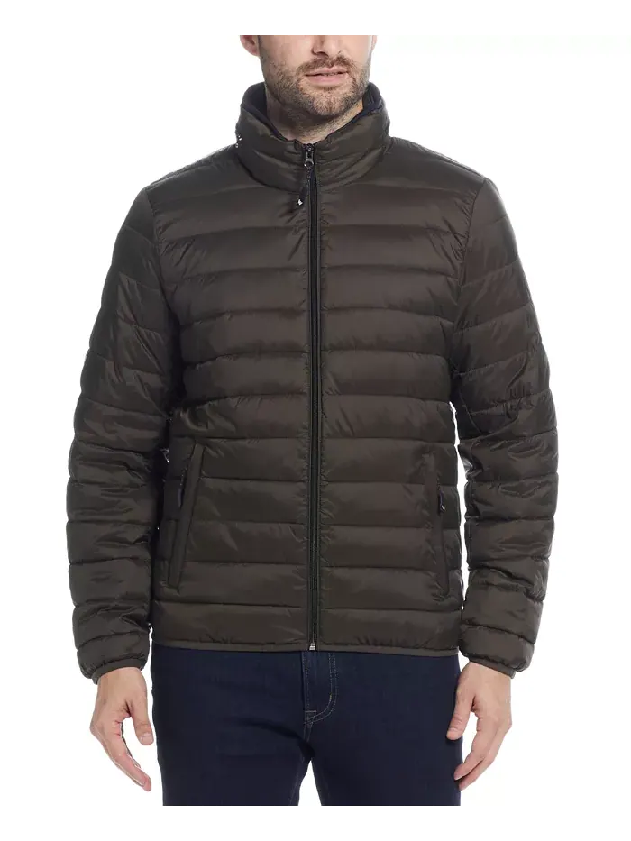 Мужская утепленная куртка с капюшоном и молнией спереди Weatherproof — изображение 1 из 5, зеленый