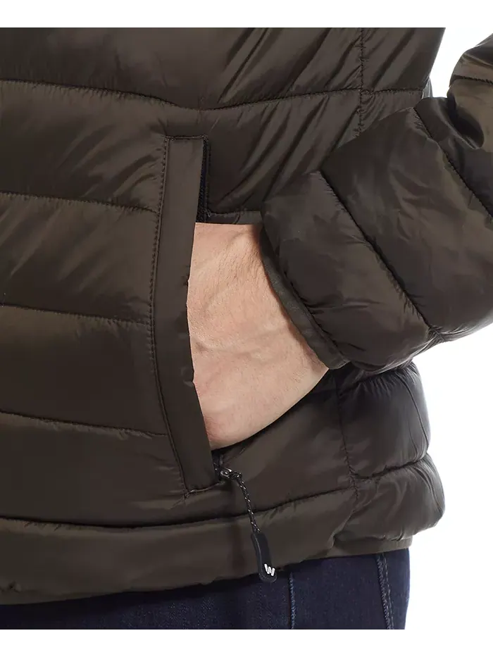 Мужская утепленная куртка с капюшоном и молнией спереди Weatherproof — изображение 3 из 5, зеленый