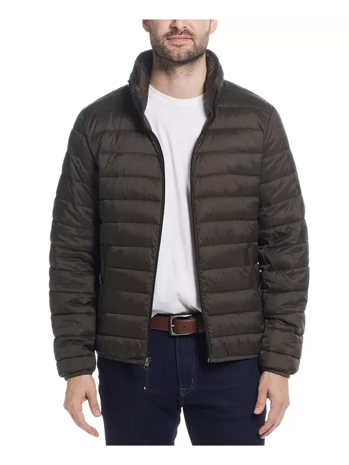 Мужская утепленная куртка с капюшоном и молнией спереди Weatherproof — изображение 4 из 5, зеленый