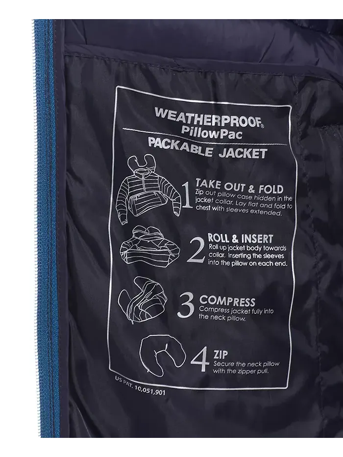 Мужская утепленная куртка с капюшоном и молнией спереди Weatherproof — изображение 6 из 6, синий