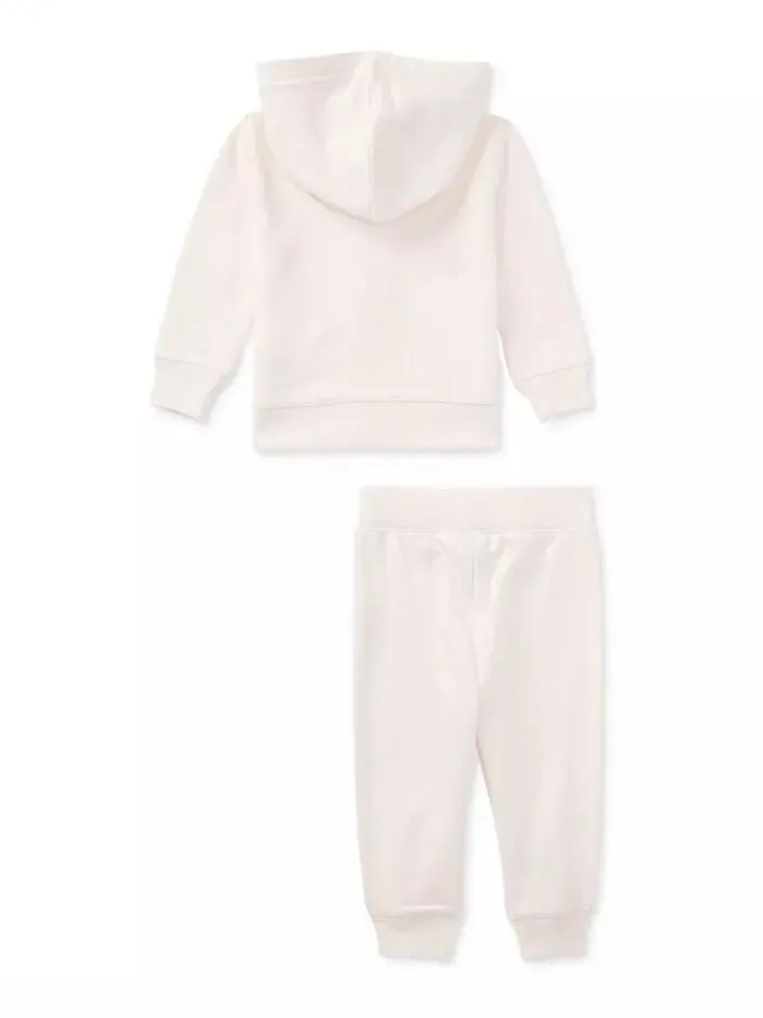 Комплект из толстовки и штанов с медвежонком для маленьких девочек Polo Ralph Lauren — изображение 2 из 2, розовый