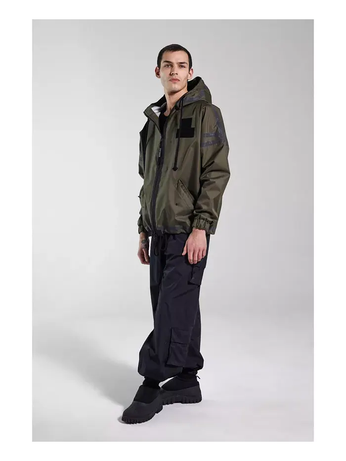 Мужская куртка с капюшоном Forsa на молнии Stutterheim — изображение 6 из 8, зеленый