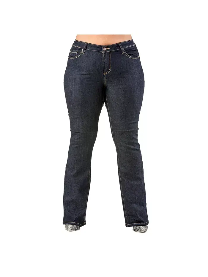 Джинсы-клеш Plus Size Curvy Fit из эластичного денима Slim Boot Cut Poetic Justice