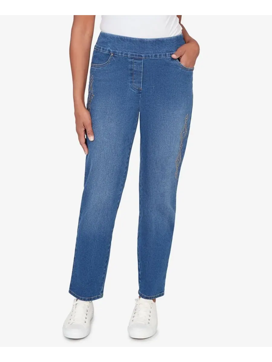 Женские джинсы Austin Geometric Heat Set Super Stretch Denim Alfred Dunner