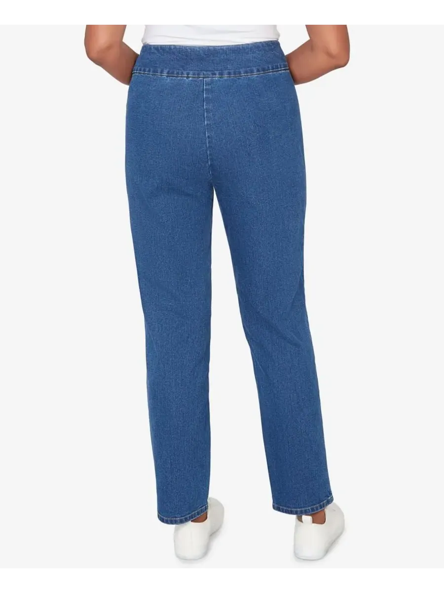 Женские джинсы Austin Geometric Heat Set Super Stretch Denim Alfred Dunner — изображение 5 из 5, индиго