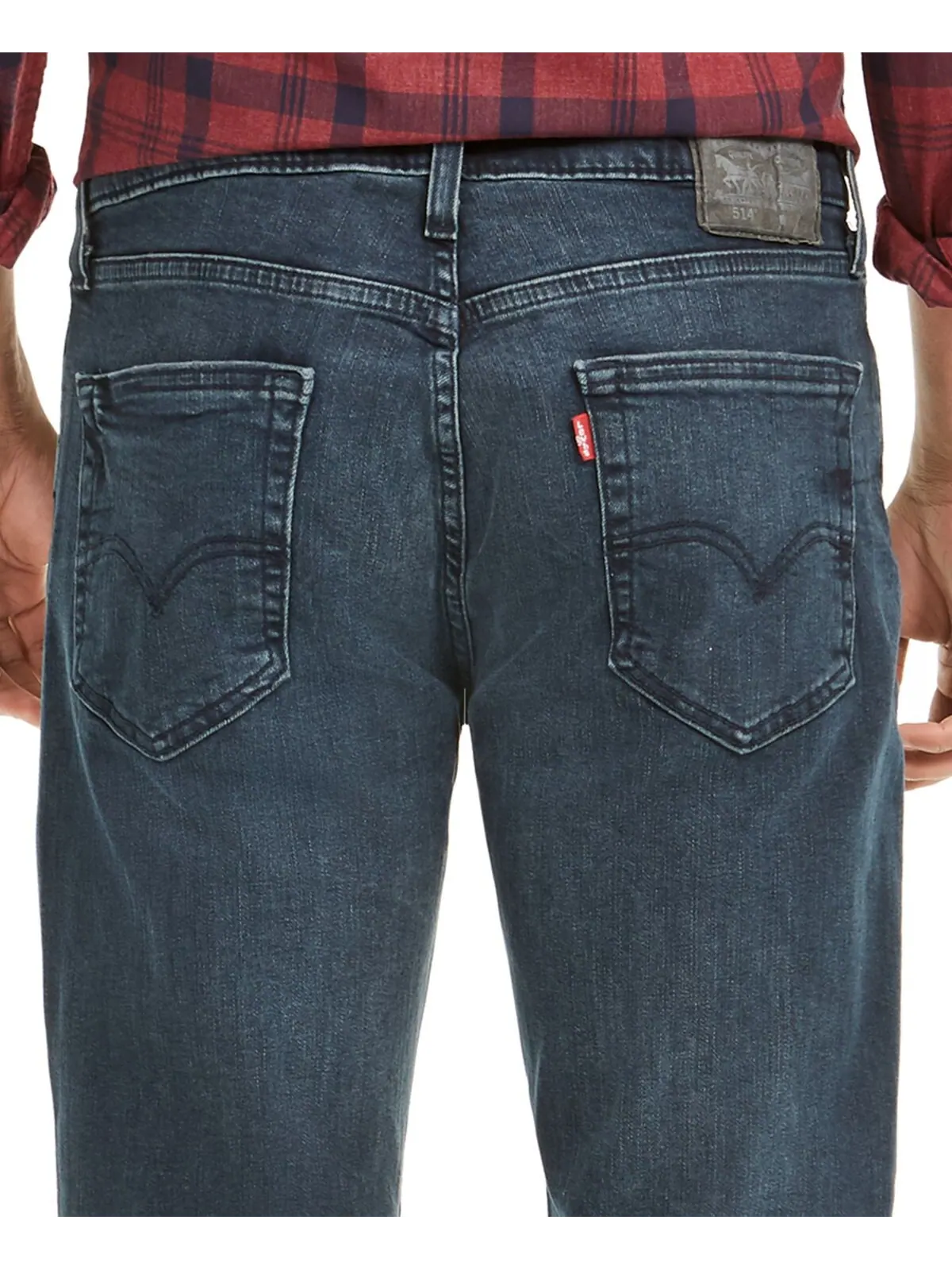 Джинсы Levi’s 514 Flex Straight-Fit, темно-синий с эффектом лёгкой потёртости — изображение 6 из 10