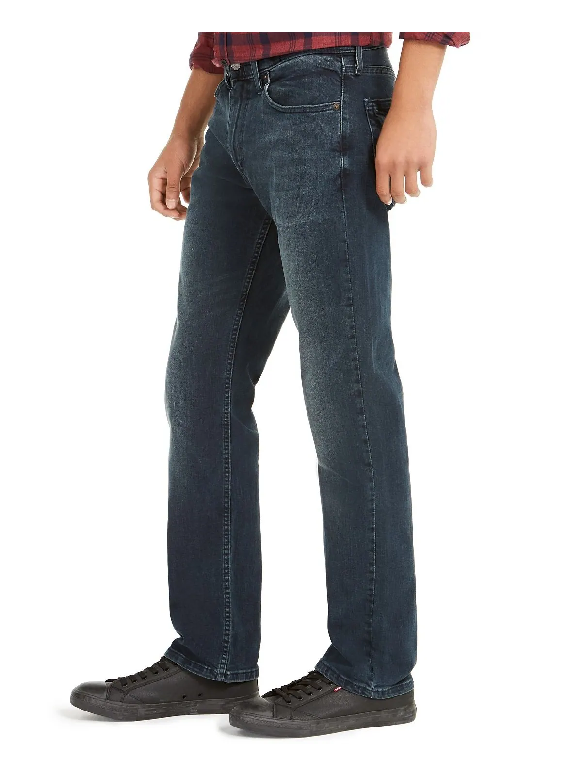 Джинсы Levi’s 514 Flex Straight-Fit, темно-синий с эффектом лёгкой потёртости — изображение 7 из 10