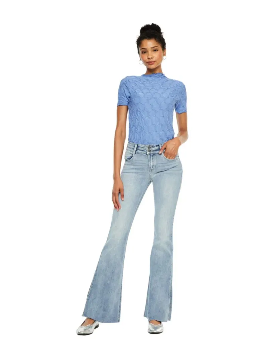 Женские джинсы Selena Mid Rise Double Waistband Flare Kancan