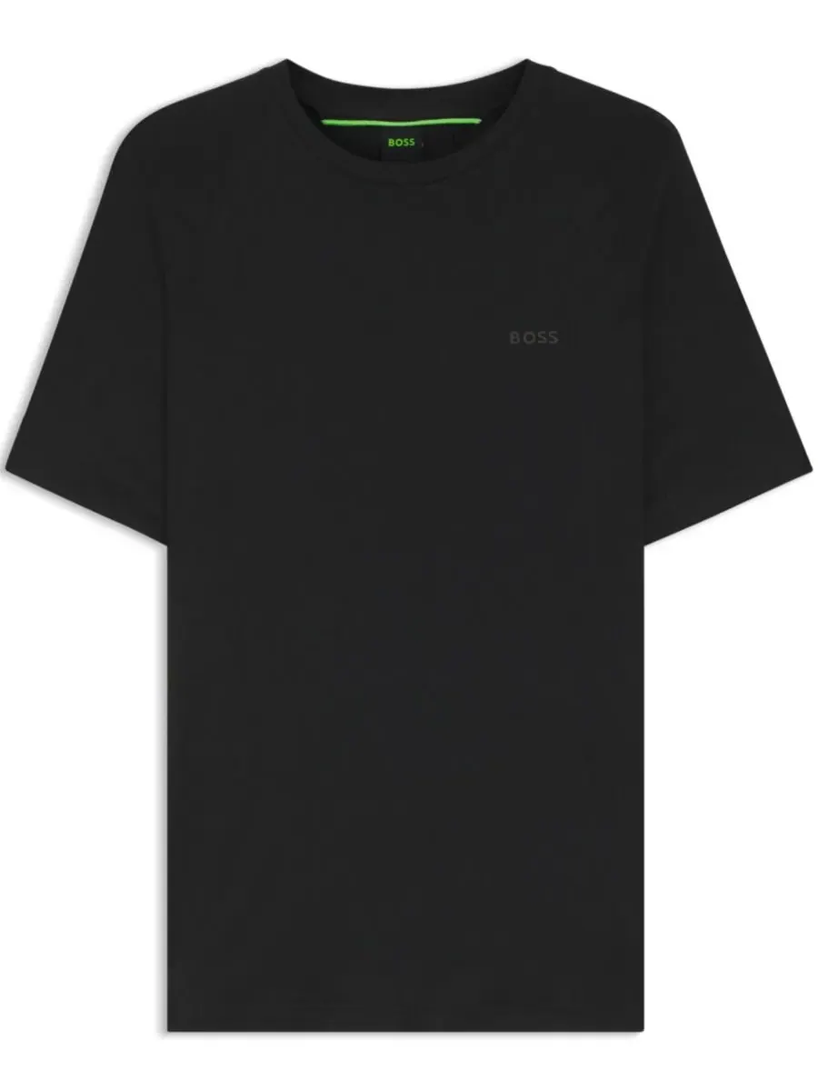 Мужская влагоотводящая спортивная футболка приталенного кроя Hugo Boss — изображение 3 из 5, черный