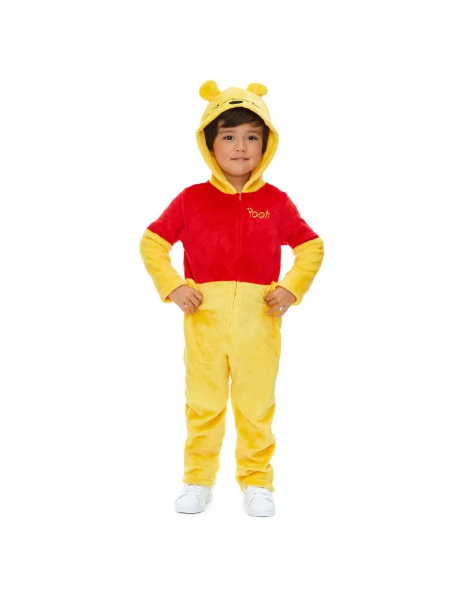 Детский комбинезон-пижама Cosplay Hooded One Piece Winnie the Pooh — изображение 2 из 6, желтый красный