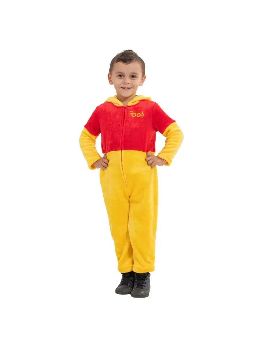Детский комбинезон-пижама Cosplay Hooded One Piece Winnie the Pooh — изображение 5 из 6, желтый красный