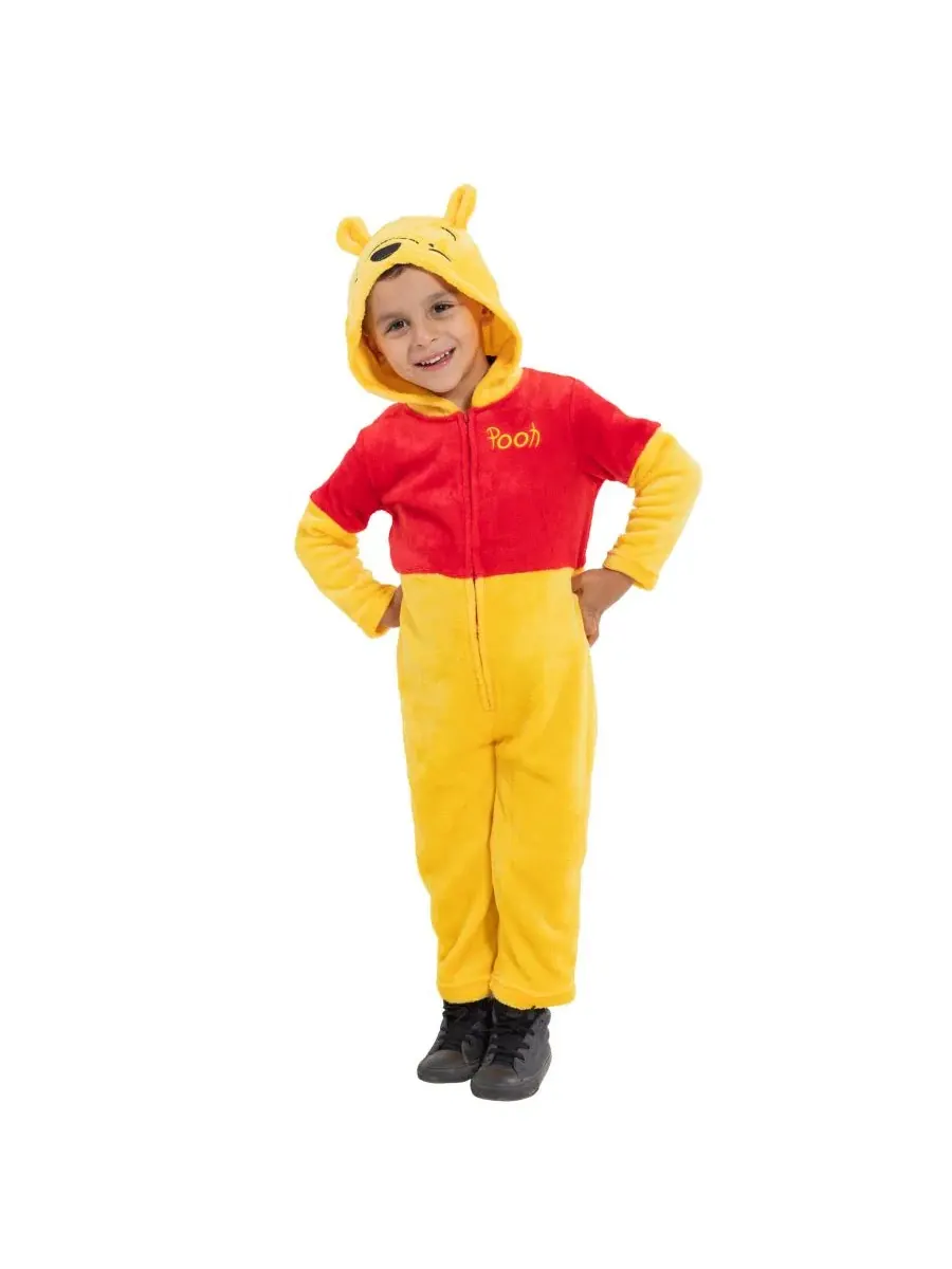 Детский комбинезон-пижама Cosplay Hooded One Piece Winnie the Pooh — изображение 6 из 6, желтый красный