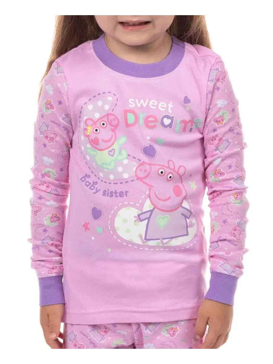 Пижамный комплект с длинным рукавом Sweet Dreams Peppa Pig — изображение 2 из 3, розовый
