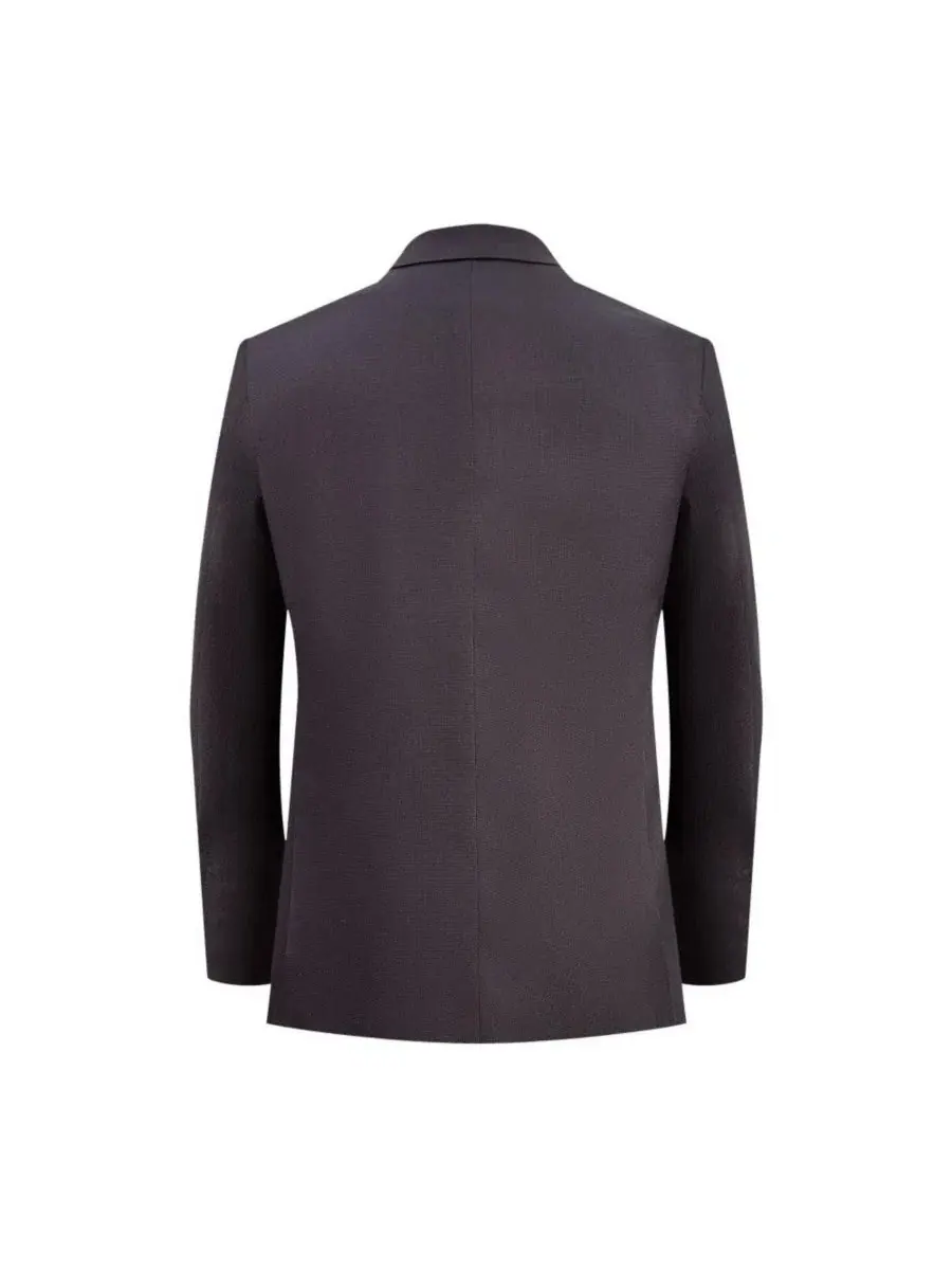 Мужской пиджак slim fit с однотонным дизайном Elie Balleh — изображение 4 из 5, черный