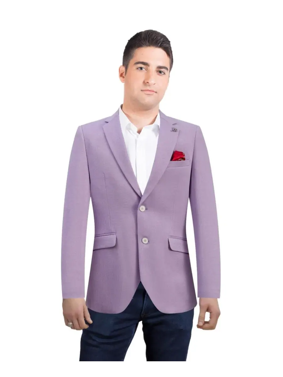 Мужской пиджак slim fit с твердым цветом Elie Balleh