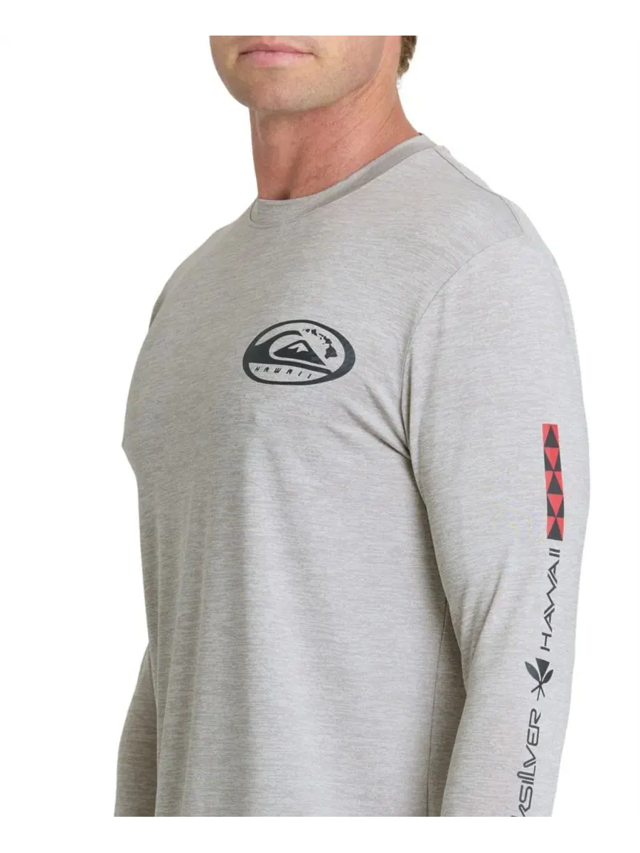 Футболка для серфинга с защитой UPF 50 Quiksilver — изображение 4 из 5, светлый серый