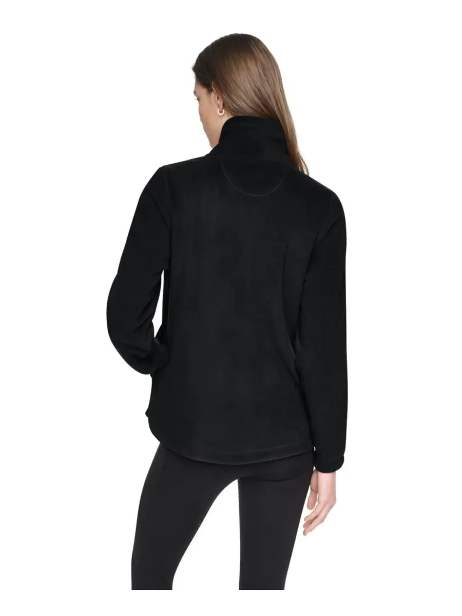 Куртка из флиса с изогнутым низом на молнии DKNY Sport — изображение 5 из 8, черный