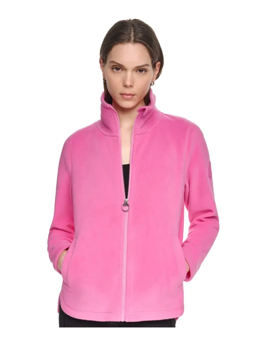 Женская куртка из флиса с изогнутым низом DKNY Sport, Taffy — изображение 1 из 8