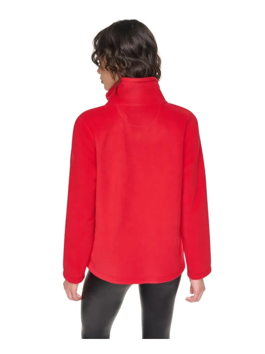 Женская куртка из флиса с изогнутым низом и молнией DKNY Sport, City Crimson — изображение 5 из 7