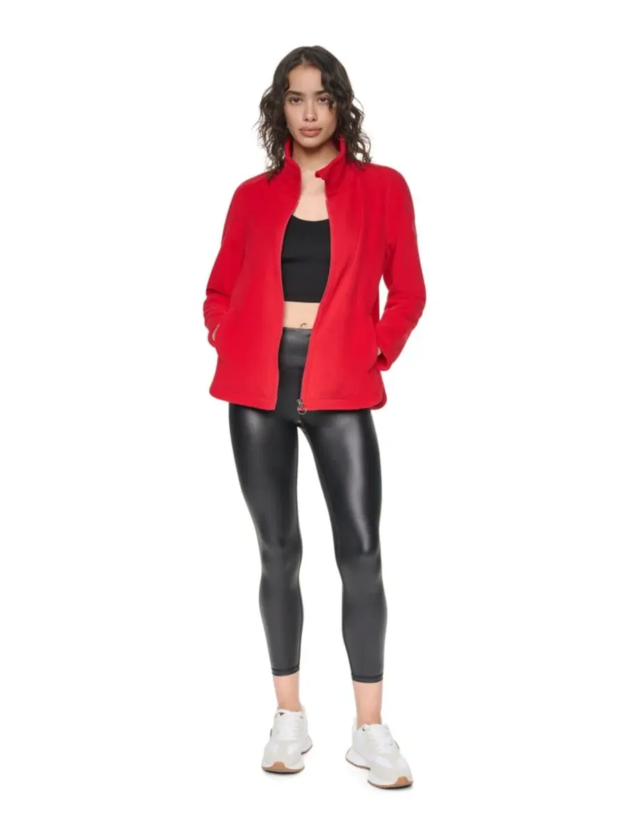 Женская куртка из флиса с изогнутым низом и молнией DKNY Sport, City Crimson — изображение 7 из 7