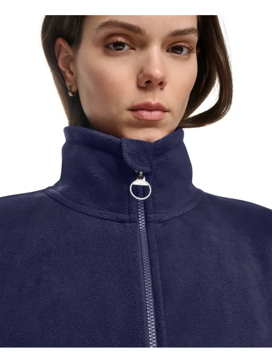 Женская куртка-бомбер из флиса с изогнутым низом DKNY Sport, Peacoat — изображение 4 из 8