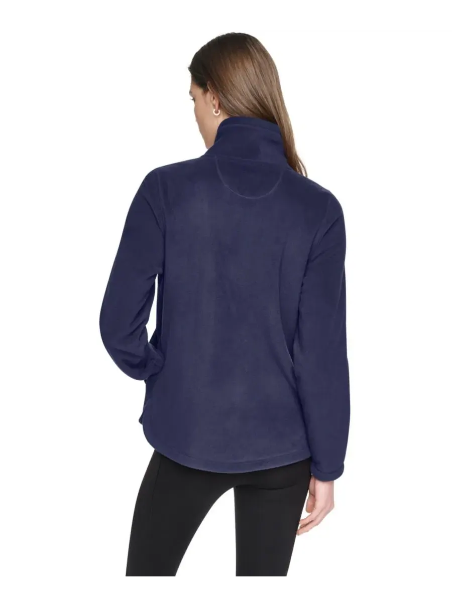 Женская куртка-бомбер из флиса с изогнутым низом DKNY Sport, Peacoat — изображение 5 из 8