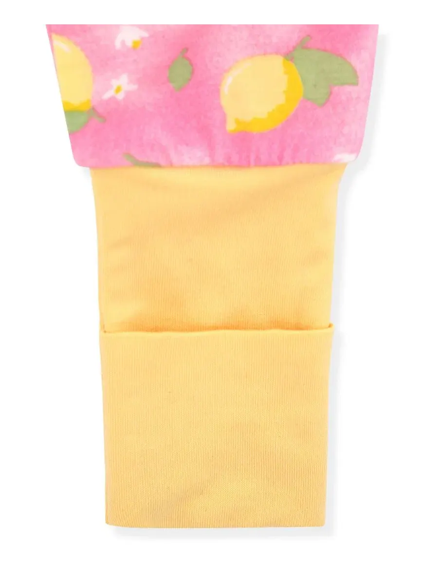 Комплект пижамы с головной повязкой Lemon Print Max & Olivia — изображение 3 из 4, розовый