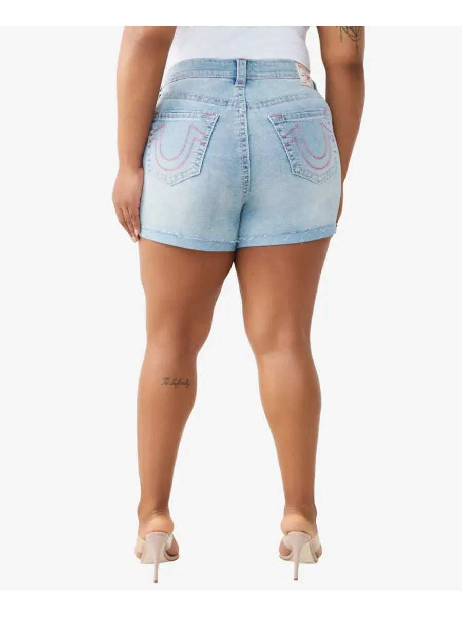 Большие шорты Jennie средней посадки True Religion — изображение 3 из 3, розовый
