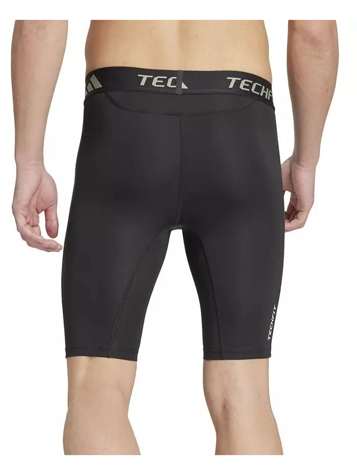 Мужские компрессионные шорты с логотипом Tech-Fit adidas — изображение 2 из 3, черный