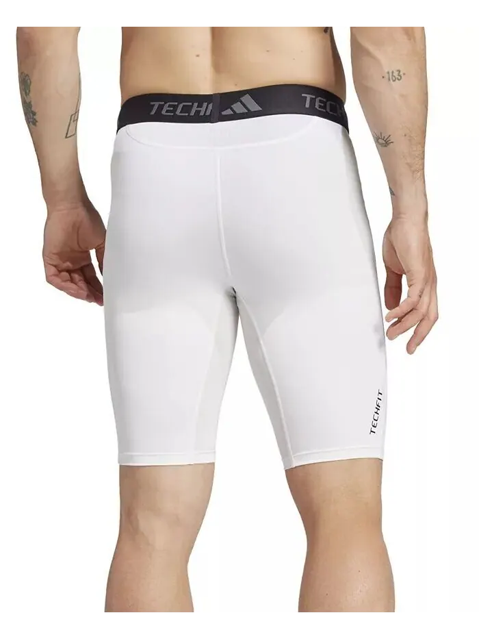 Мужские компрессионные шорты с логотипом Tech-Fit adidas — изображение 2 из 3, белый