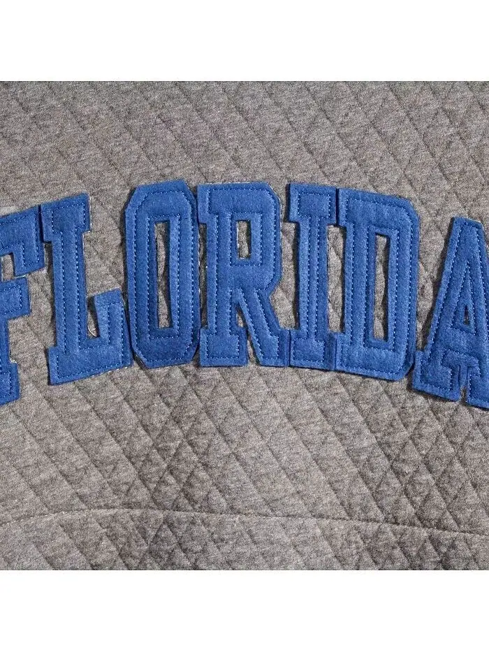 Женский стеганый пуловер с принтом Heather Charcoal Florida Gators Moose Pressbox — изображение 4 из 4, темно-серый