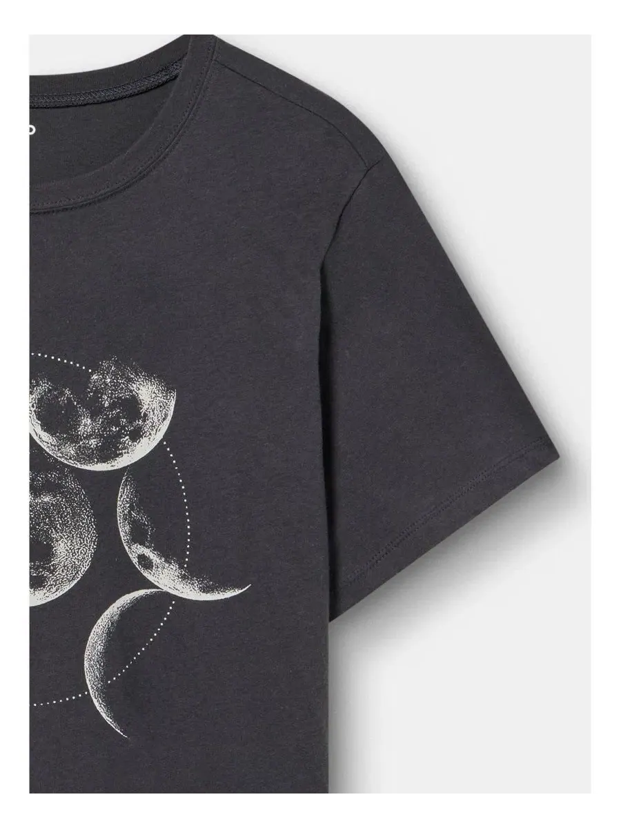 Футболка с длинным рукавом Heritage Jersey Crew Tee Torrid, Moon Circle Phases Obsidian — изображение 4 из 4