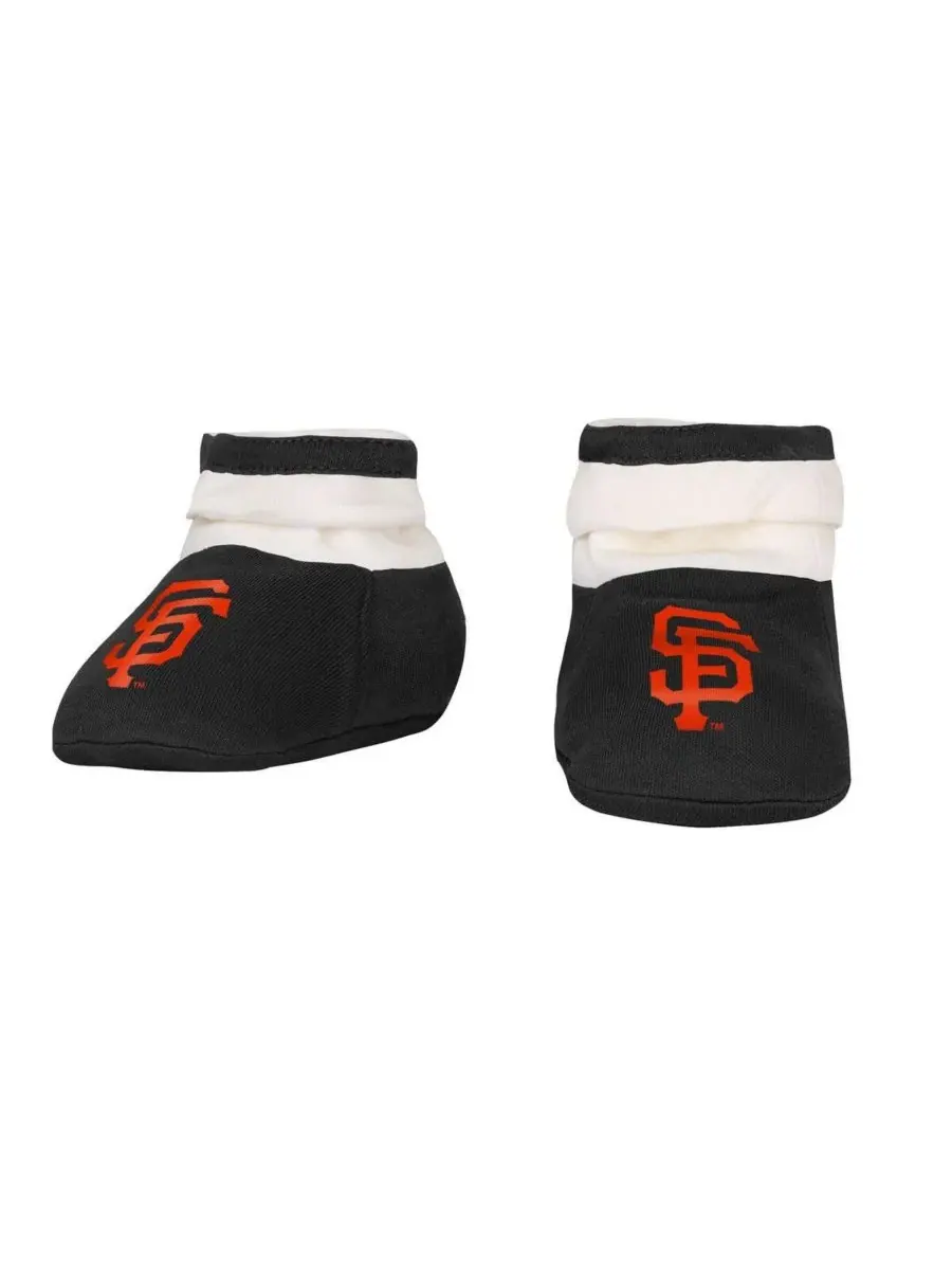 Комплект боди с нагрудником и пинетками San Francisco Giants Up One Outerstuff — изображение 4 из 4, белый черный