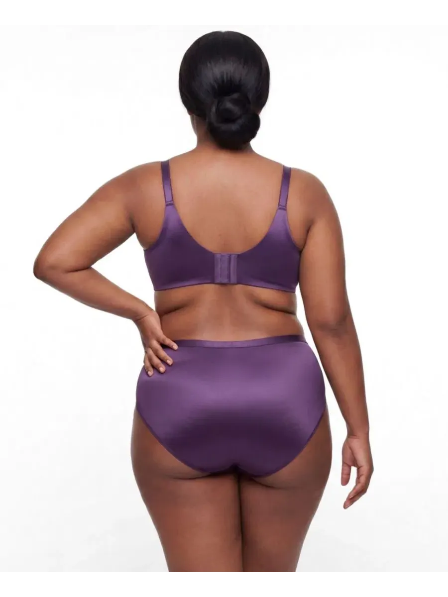 Бюстгальтер пуш-ап с перекрестным дизайном XO Plunge Shine Torrid — изображение 3 из 4, черная смородина