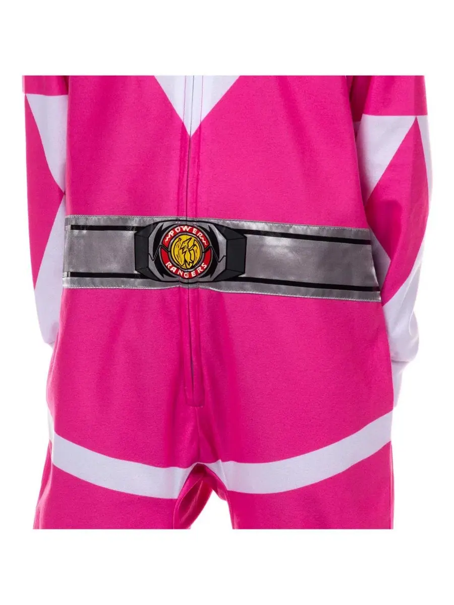 Пижама-комбинезон Mighty Morphin с капюшоном Power Rangers — изображение 3 из 3, розовый