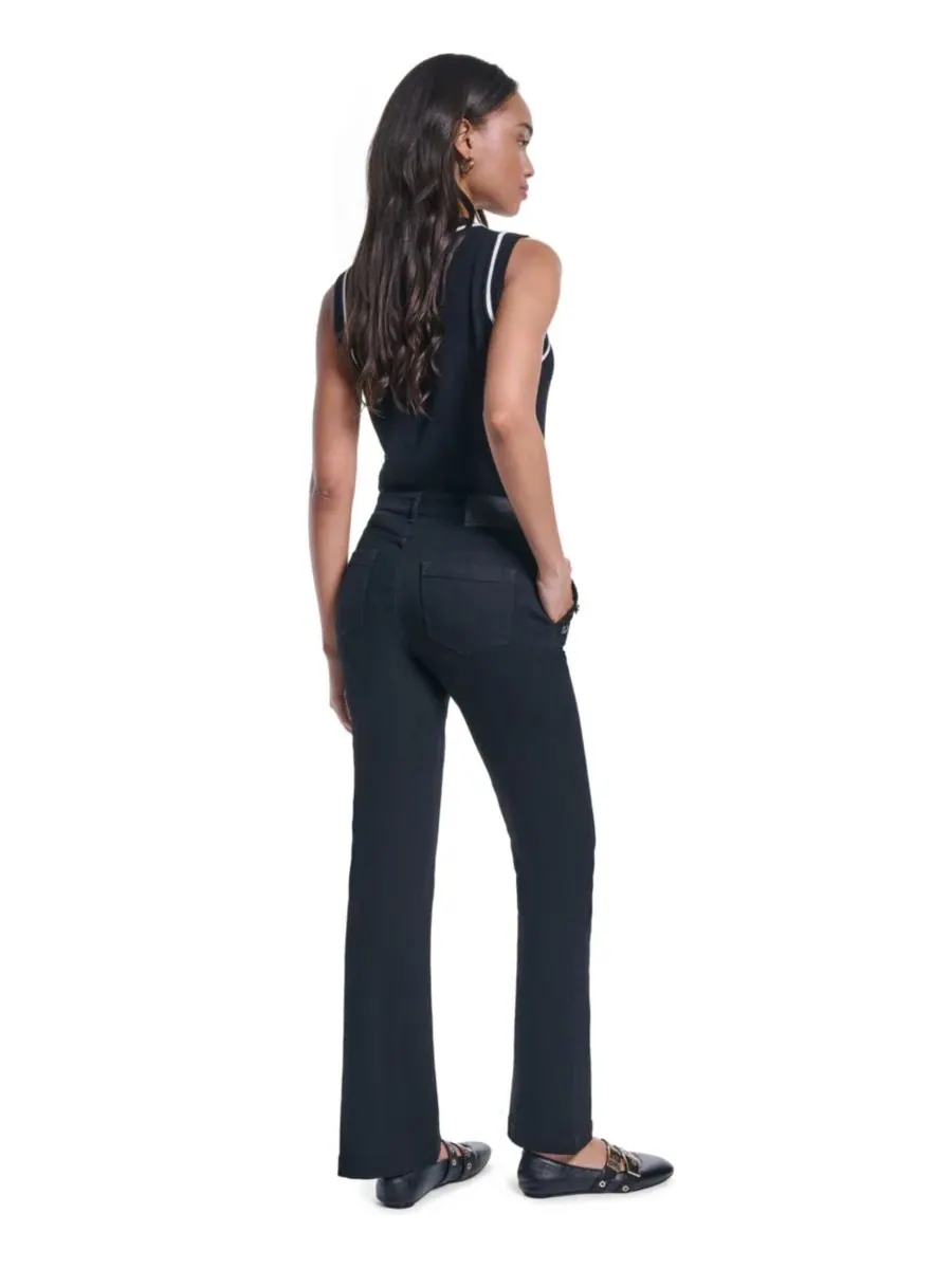 Джинсы клеш с высокой посадкой Sailor Denim Flare KARL LAGERFELD PARIS — изображение 7 из 8, черный