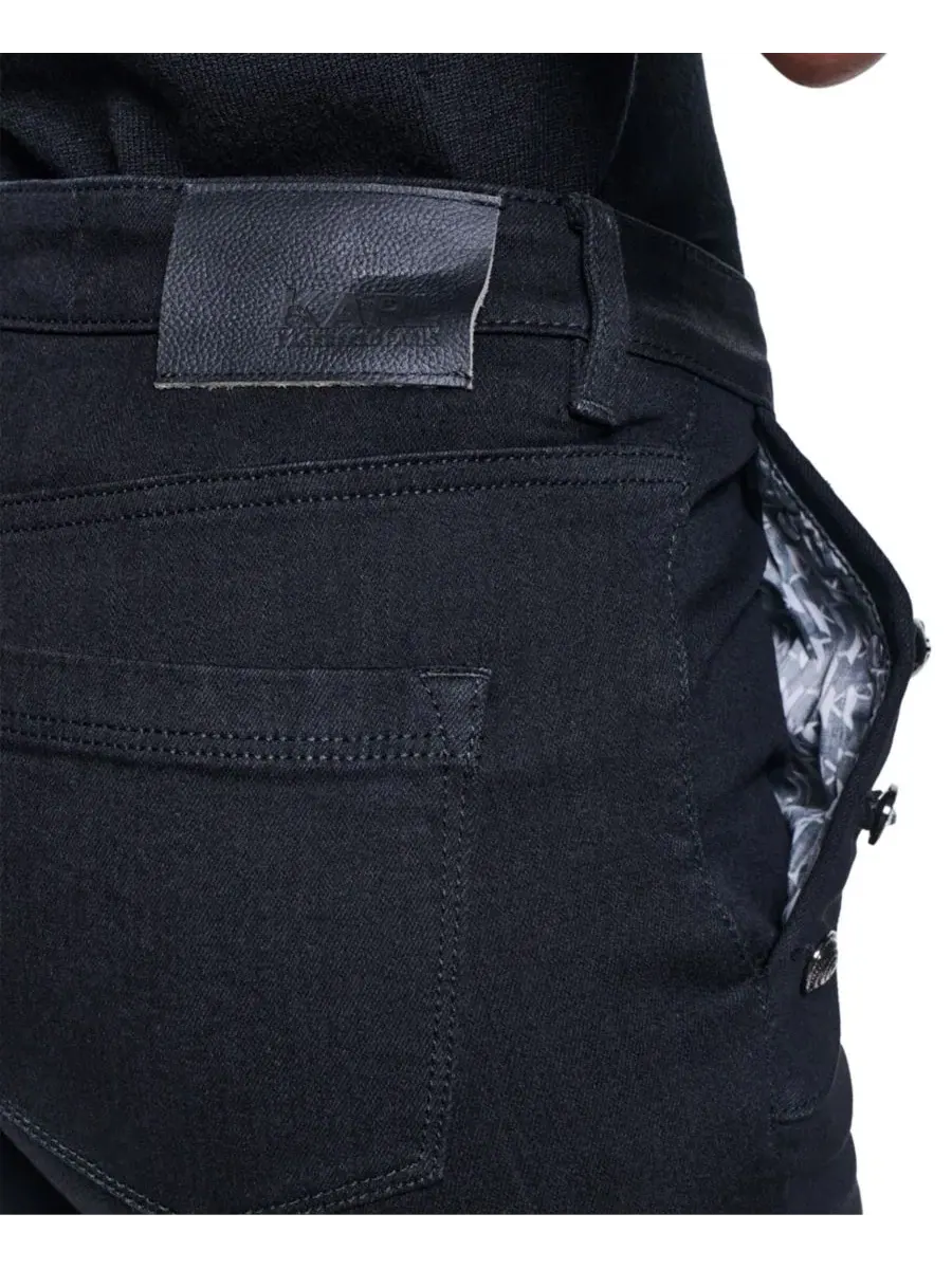 Джинсы клеш с высокой посадкой Sailor Denim Flare KARL LAGERFELD PARIS — изображение 8 из 8, черный