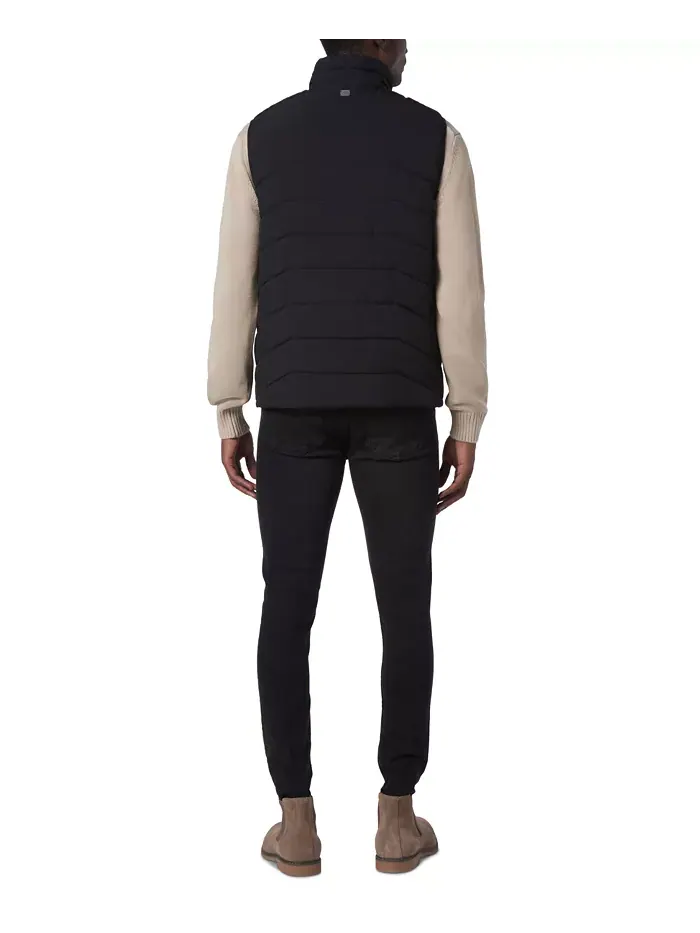 Мужская утепленная стеганая куртка-жилет Garrick Stretch Packable Marc New York — изображение 2 из 4, черный