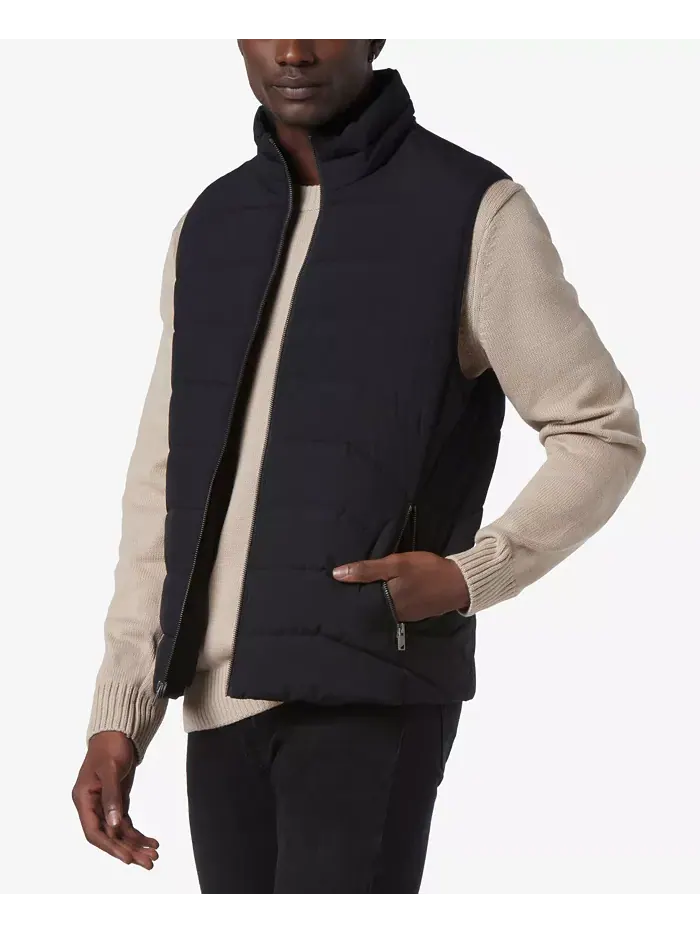 Мужская утепленная стеганая куртка-жилет Garrick Stretch Packable Marc New York — изображение 3 из 4, черный