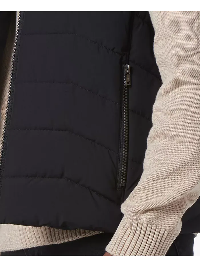 Мужская утепленная стеганая куртка-жилет Garrick Stretch Packable Marc New York — изображение 4 из 4, черный