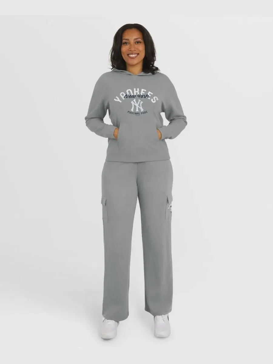Комплект из худи с капюшоном и лонгслива и брюк Waffle-Knit New York Yankees WEAR by Erin Andrews